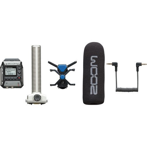 Zoom F1-SP Field Recorder + Shotgun Mic Pack + Lavalier Lapel Mic clip + 32 GB sd card +windbuster