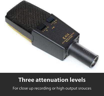 AKG Pro Audio C414 XLII Vocal Condenser Microphone, Multipattern, Black