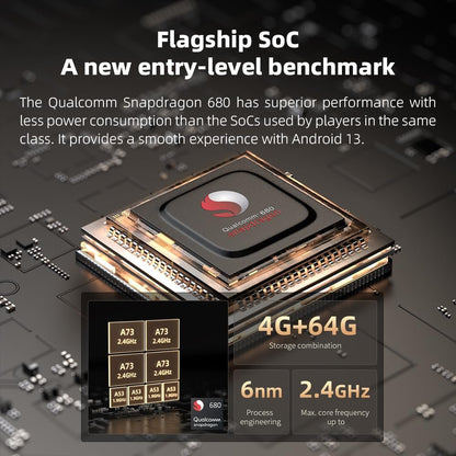 FiiO M21 Android 13 Portable Music Player MP3 Walkman Snapdragon 680 4* CS43198 DAC Chips Hi-Res Audio DSD Bluetooth LDAC (Blue-Black)