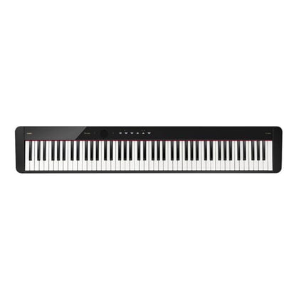 Casio Privia PX-S5000 Portable Digital Piano with 88 Hybrid Weighted Keys, 23 Tones, Touch Sensor Controls, Sustain Pedal, Bluetooth, USB, AC Adapter, 16W Speakers, Gloss Black Finish (PX-S5000BK)