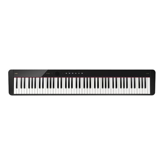 Casio Privia PX-S5000 Portable Digital Piano with 88 Hybrid Weighted Keys, 23 Tones, Touch Sensor Controls, Sustain Pedal, Bluetooth, USB, AC Adapter, 16W Speakers, Gloss Black Finish (PX-S5000BK)