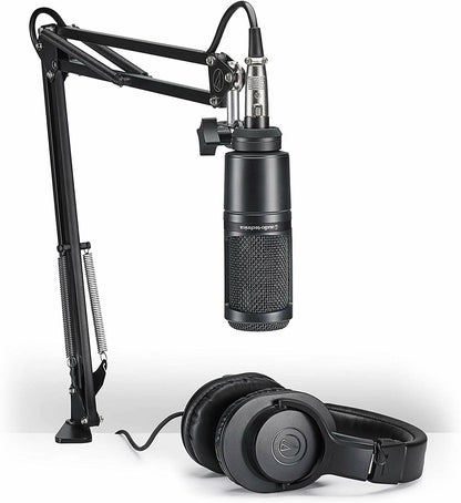 Audio-Technica AT2020PK Vocal Microphone Pack for Streaming/Podcasting,...