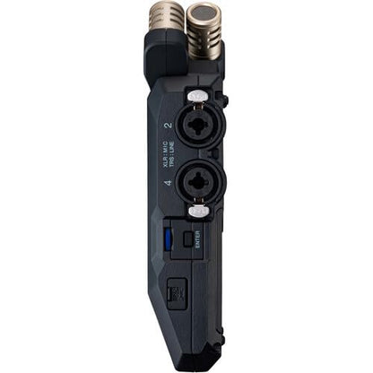 Zoom H6essential 6-Track 32-Bit Float Portable Audio Recorder Bundle with Hairy Windscreen, Case, AC Adapter, USB-C Cable, 32GB SD Card and Mini Tripod