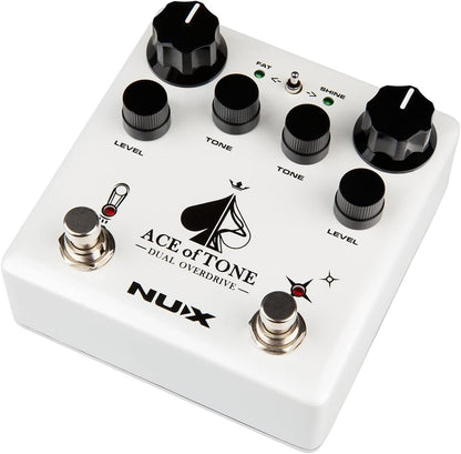 NUX ACE of Tone Dual Overdrive Pedal stacked with Tubeman MKII and Morning Star