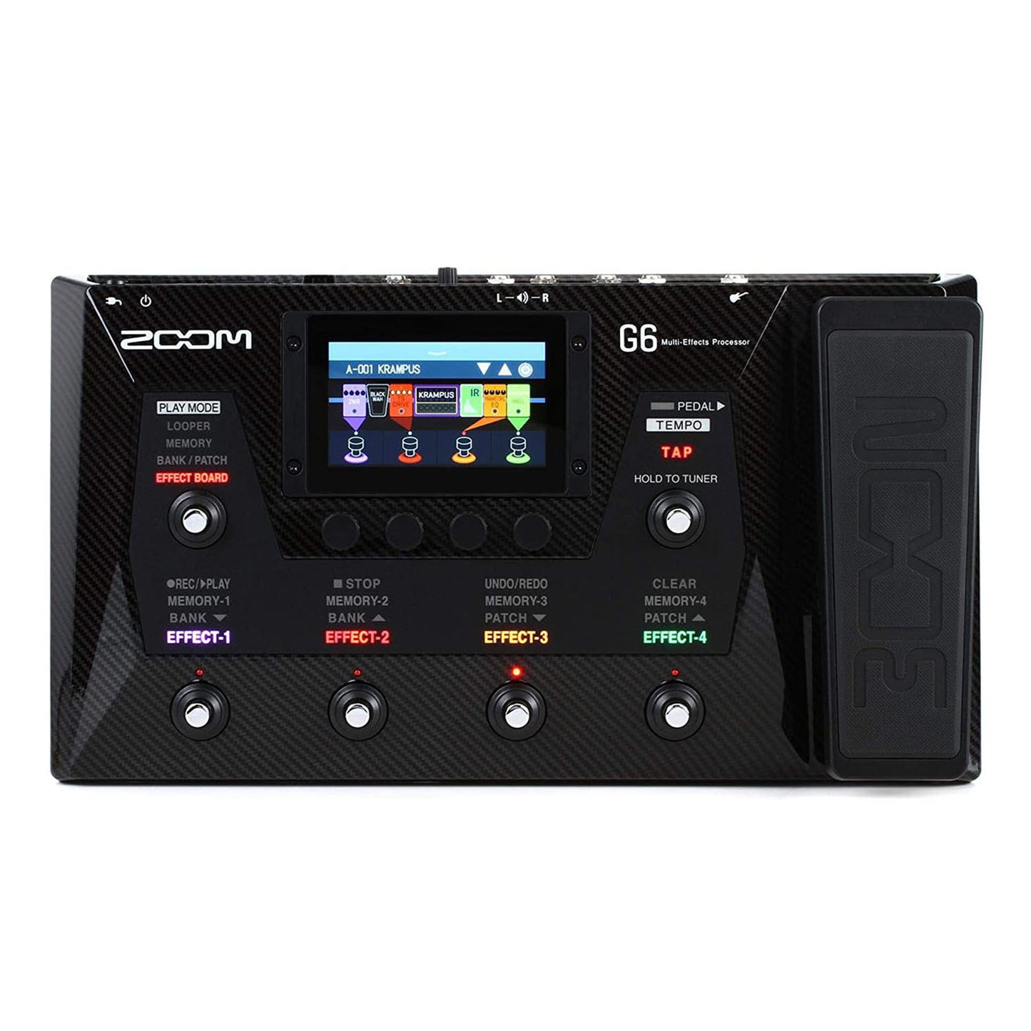 Zoom G6 Guitar Multi-Effects Processor with Expression Pedal, Touchscreen Interface, 100+ Built in Effects, Amp Modeling, IR’s, Looper, & Audio Interface for Direct Recording to Computer