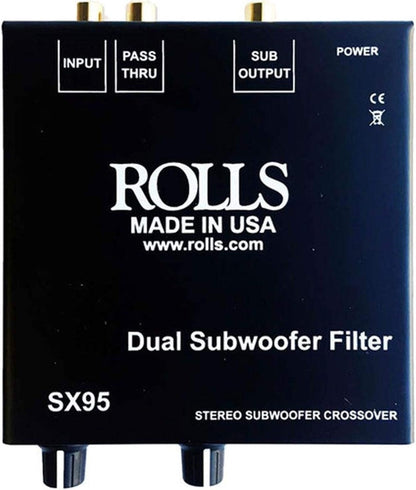 ROLLS SX95 Stereo Subwoofer Crossover/Filter, 12V Auxiliary Power Outlet