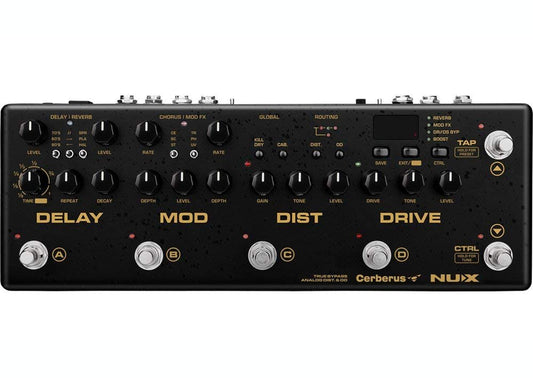NUX Cerberus Multi-function Guitar Effect Pedal Inside Routing IR Loader Analog Overdrive Distortion Digital Delay Modulation Effects