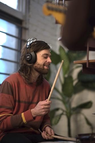AKG Pro Audio K72 Over-Ear, Closed-Back, High-Sensitivity, High Output 40mm drivers, Studio Professional Headphone. Also Great for Portable Devices. Black.