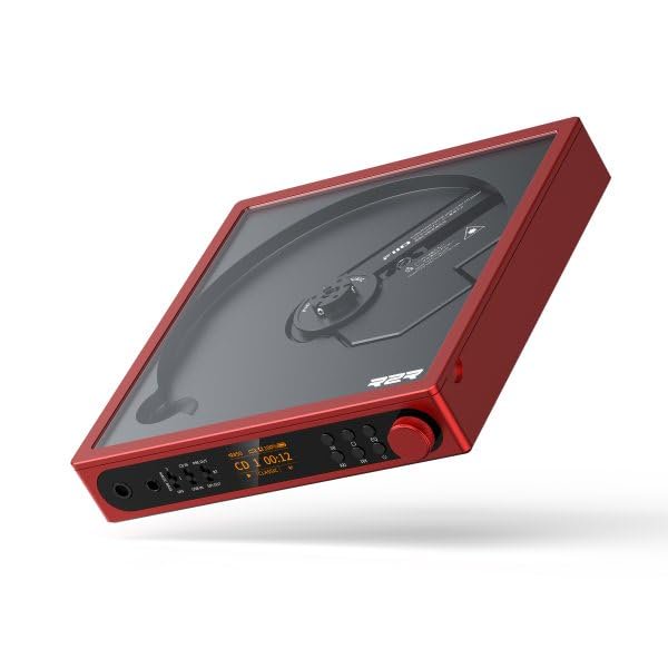 FiiO DM15 Portable Stereo CD Player with True 24Bit R2R DAC, 1150mW+1150mW High-Power Output, aptX Adaptive Bluetooth Transmitter, 24 Sound Presets, USB/CD HiFi Audio, HD Display