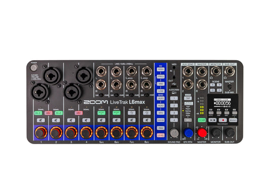 Zoom LiveTrak L6max 12-Channel Portable Digital Mixer and Recorder