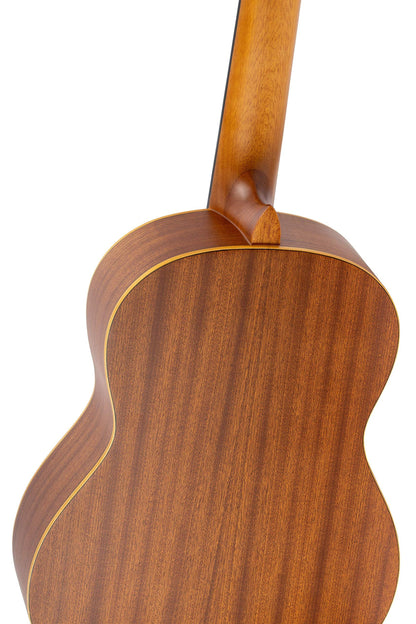 Ortega Guitars 6 String Family Series 3/4 Size Nylon Classical Guitar w/Bag, Right, Cedar Top-Natural-Satin, (R122-3/4)