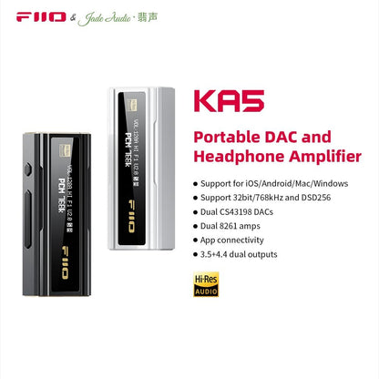 FIIO KA5 USB DAC Headphone Amp with 3.5mm and 4.4mm Outputs