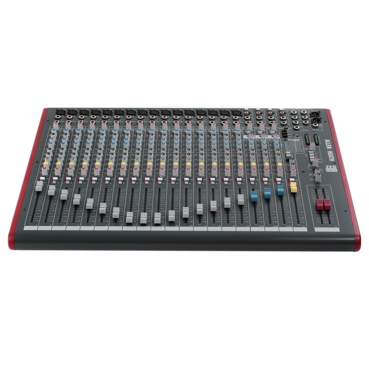 Allen & Heath ZED-14 - 14-Channel Touring Quality Mixer with USB I/O (AH-ZED-14),Grey/Red