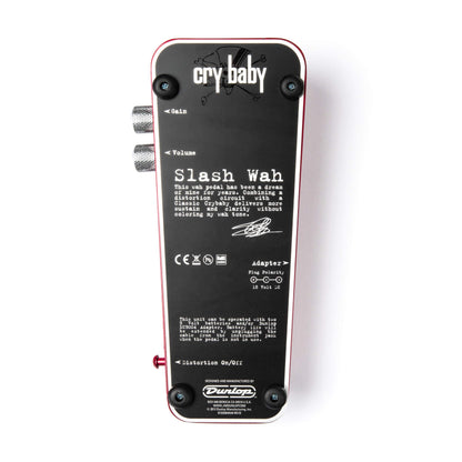JIM DUNLOP SW95 Guitar Effects Pedal, Slash Cry Baby Wah, Distortion, Fasel-loaded Classic circuit, MultiColored, 9V