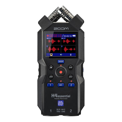 Zoom H4 Essential 4-Track Stereo Recorder with 32-Bit Float Recording, Stereo Microphones, 2 XLR/TRS Combo Inputs, USB Audio Interface, Accessible Design for Voice, Music, & Podcasting
