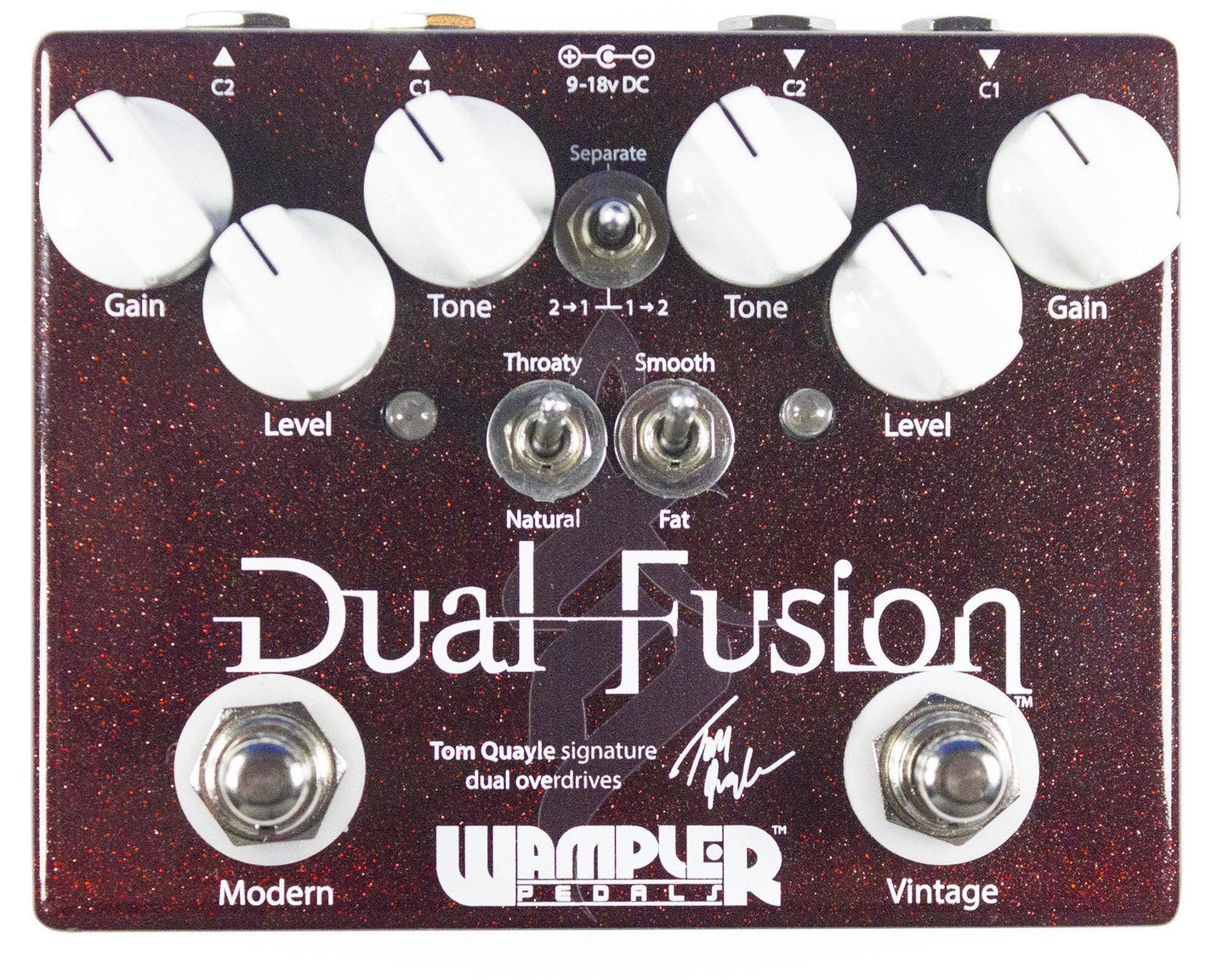 Wampler Dual Fusion V2 Tom Quayle Signature Dual Overdrive Guitar Effects Pedal