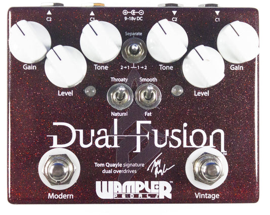 Wampler Dual Fusion V2 Tom Quayle Signature Dual Overdrive Guitar Effects Pedal