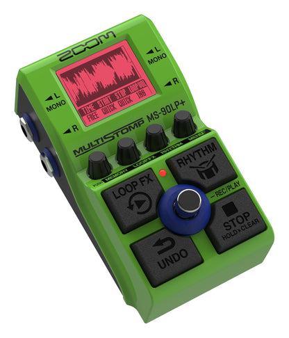 Zoom MS-90LP+ MultiStomp Guitar Pedal with 13 Hour Recording, 90 Minute Loops, 32-Bit Float, High Fidelity Audio, Dedicated Controls, Loop FX, Backlit LCD, Quantizing, Rhythm Patterns, & MIDI
