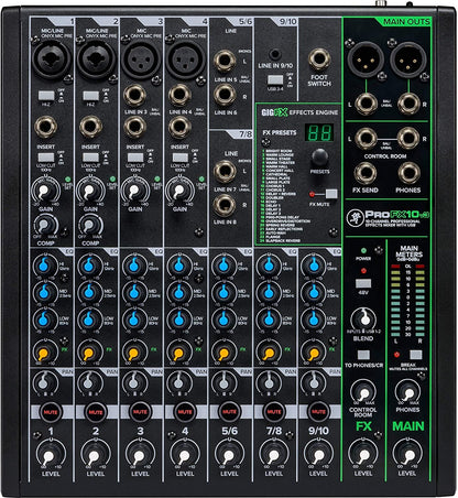 Mackie ProFXv3 Series, 12-Channel Professional Effects Mixer with USB, Onyx Mic Preamps and GigFX effects engine - Unpowered (ProFX12v3)