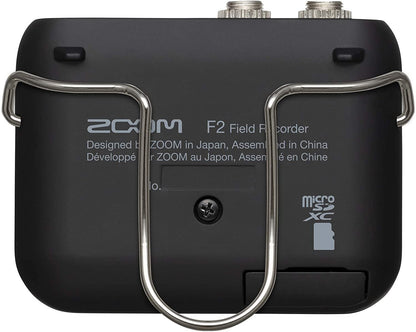 Zoom F2 Lavalier Body-Pack Compact Recorder, 32-Bit Float Recording, No Clipping, Audio for Video, Records to SD, and Battery Powered with Included Lavalier Microphone