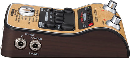 Zoom AC-2 Acoustic Creator, Acoustic DI with Tone Restoration, Tuner, Reverb, EQ, and Anti-Feedback