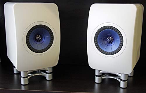 IsoAcoustics Aperta Series Isolation Speaker Stands with Tilt Adjustment: Aperta (6.1" x 7.5") Silver Pair