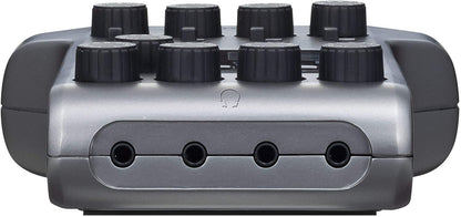 Zoom PodTrak P4 Podcast Recorder, Battery Powered, 4 Microphone Inputs, 4 Headphone Outputs, Phone and USB Input for Remote Interviews, Sound Pads, 2-In/2-Out Audio Interface