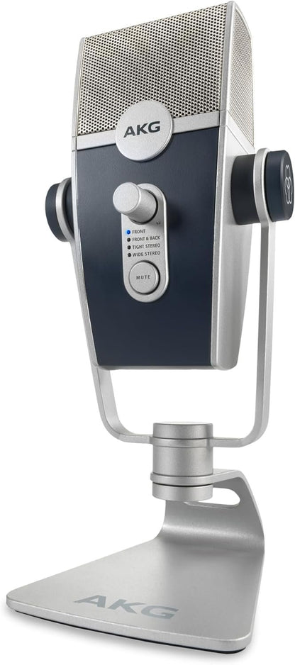AKG Pro Audio Lyra Ultra-HD, Four Capsule, Multi-Capture Mode, USB-C Condenser Microphone for Recording and Streaming
