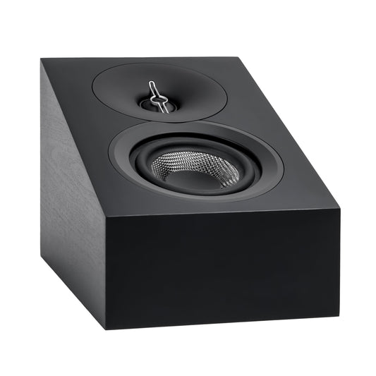 ELAC Debut 3.0 DA43-BK Atmos-Enabled On-Wall Speakers, Black Ash (Pair) - 1” Aluminum Dome Tweeter & 4” Aramid Fiber Woofer - 2-Way Bass Reflex - 48Hz to 38KHz Response