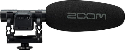 Zoom M3 MicTrak Stereo On-Camera Shotgun Microphone with 32-Bit Float, 90 degree, 120 degree, and MONO Mode, Shockmount, USB Microphone Compatible, and Battery Powered