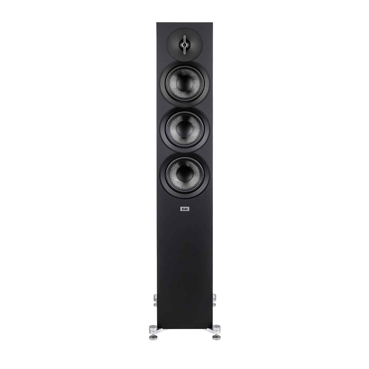 ELAC Debut 3.0 Floorstanding Speaker - 1” Aluminum Dome Tweeter, Aramid Fiber Midrange & Dual Aramid Fiber Woofers - 3-Way Bass Reflex - to 38KHz Response