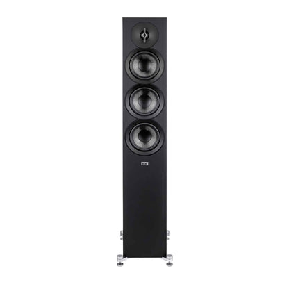 ELAC Debut 3.0 Floorstanding Speaker - 1” Aluminum Dome Tweeter, Aramid Fiber Midrange & Dual Aramid Fiber Woofers - 3-Way Bass Reflex - to 38KHz Response
