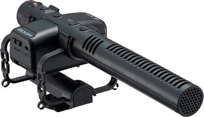 Zoom M3 MicTrak Stereo On-Camera Shotgun Microphone with 32-Bit Float, 90 degree, 120 degree, and MONO Mode, Shockmount, USB Microphone Compatible, and Battery Powered