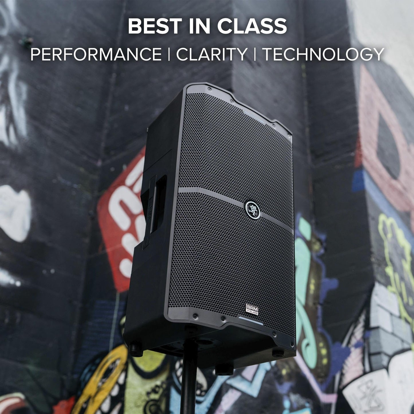 Mackie SRM V-Class Series, 15-Inch 2000W High-Performance Loudspeaker, Powered - Black (SRM215 V-Class)