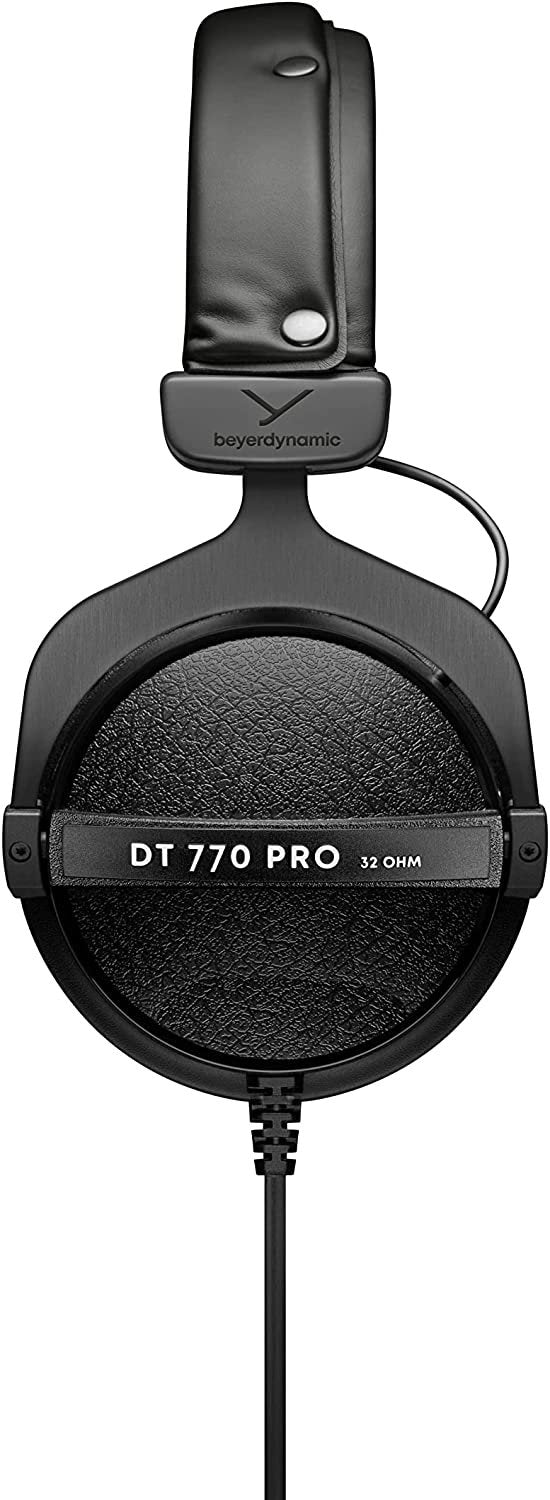 beyerdynamic DT 770 PRO 250 Ohm Over-Ear Studio Headphones in Black. Closed Construction, Wired for Studio use, Ideal for Mixing in The Studio