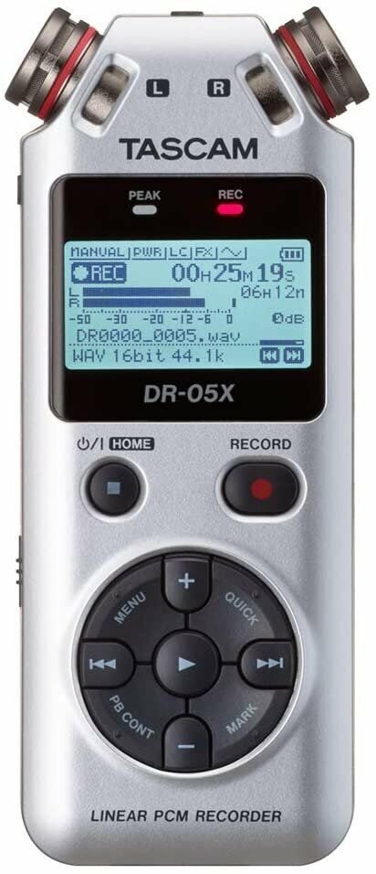 Tascam DR-05X Stereo Handheld Digital-Audio Recorder and USB Audio Interface,...