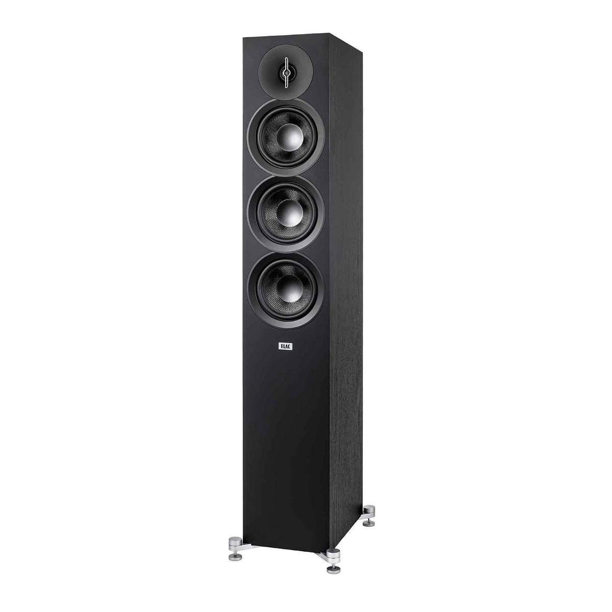 ELAC Debut 3.0 Floorstanding Speaker - 1” Aluminum Dome Tweeter, Aramid Fiber Midrange & Dual Aramid Fiber Woofers - 3-Way Bass Reflex - to 38KHz Response