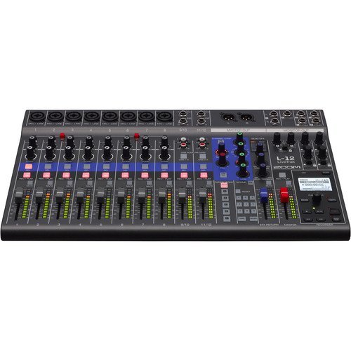 Zoom LiveTrak L-12-12-Channel Digital Mixer & Multitrack Recorder + RKL-12 Rack mount adapter for L-12