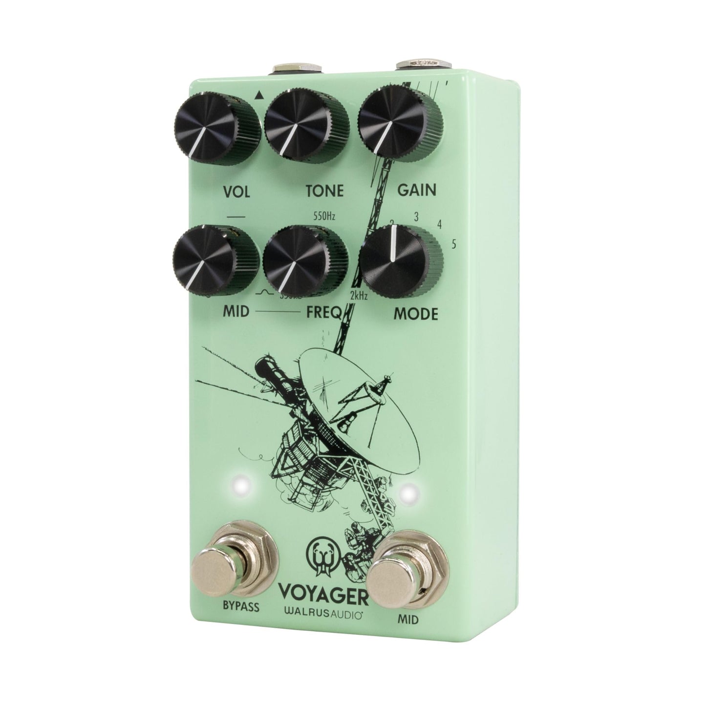Walrus Audio Voyager MKII Pre-Amp Overdrive Pedal, Black