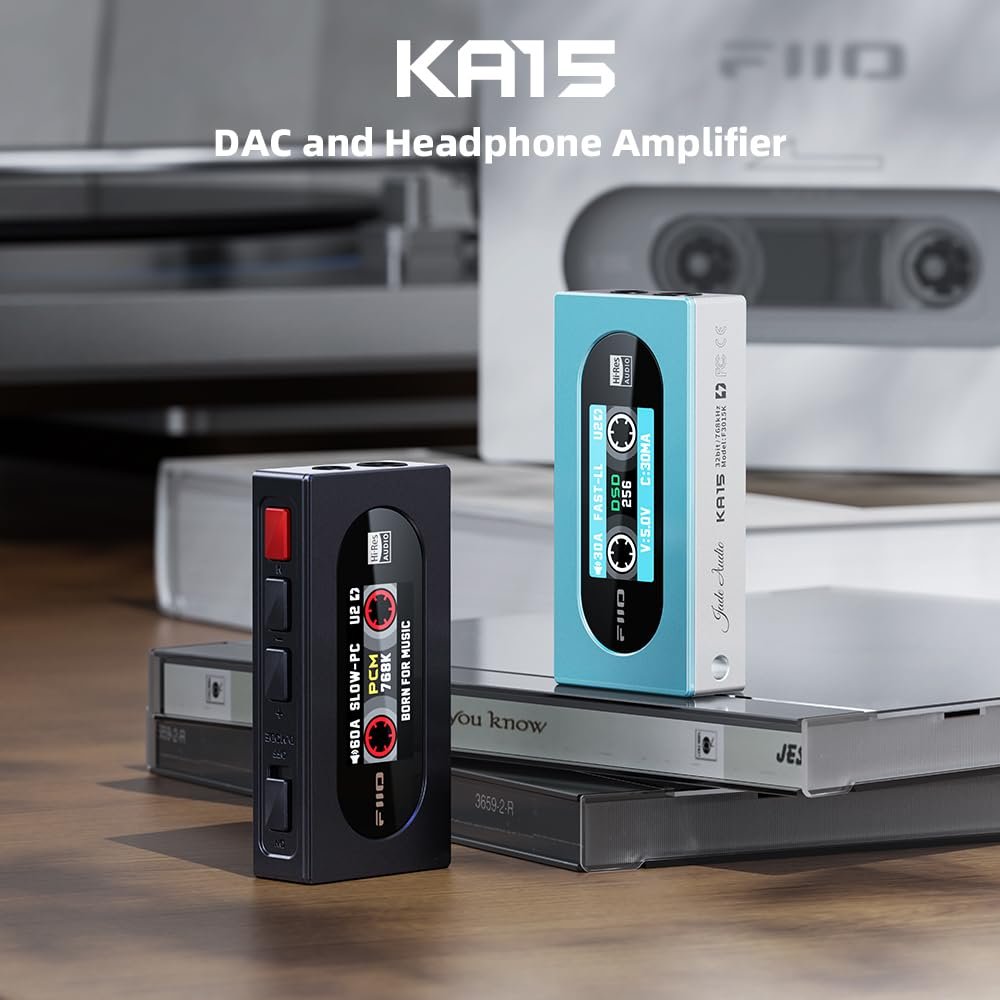 FiiO KA15 Portable DAC and Headphone Amplifier (Blue)