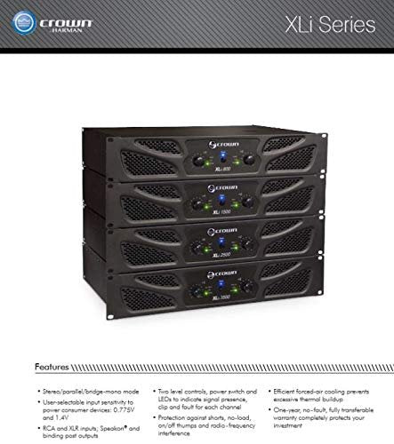 Crown XLi1500 Two-channel, 450-Watt at 4Ω Power Amplifier