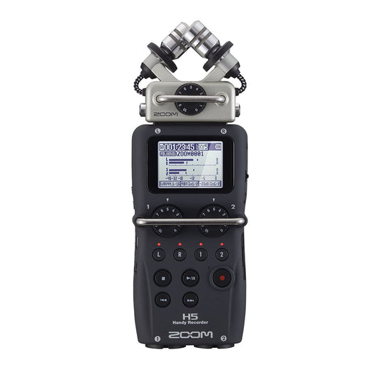 Zoom H5 4-Track Portable Recorder for Audio for Video, Music, and Podcasting, Stereo Microphones, 2 XLR/TRS Inputs, USB Audio Interface, Battery Powered