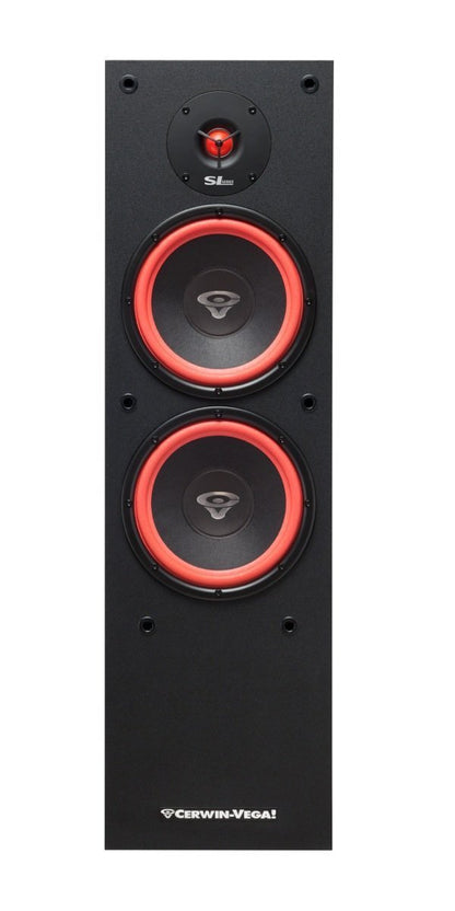Cerwin Vega Home Audio SL-28 8" 300 Watts 2-Way Dual Floor Speaker with 1" Soft Dome Tweeter Black