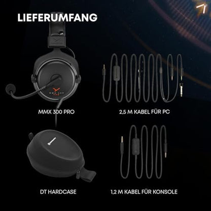 beyerdynamic MMX 300 PRO gaming headset with STELLAR.45 driver and condenser microphone – wired gaming headset