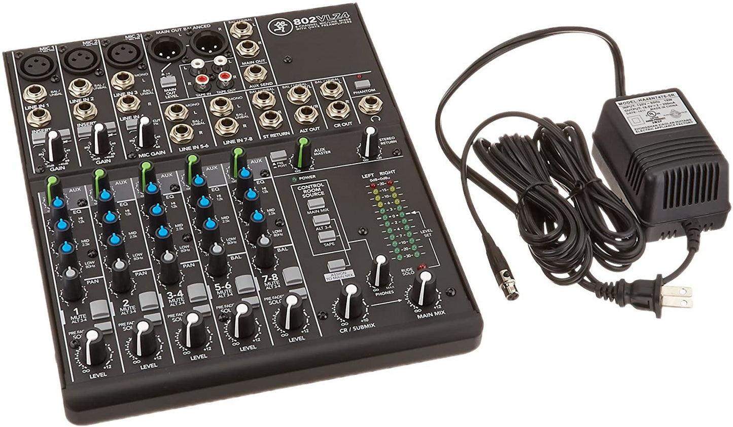 Mackie 1402VLZ4, 14-channel Compact Mixer with High Quality Onyx Preamps