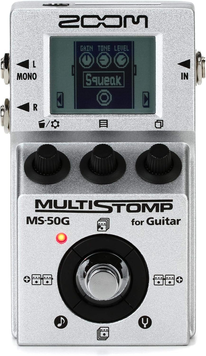 Zoom MS-50G MultiStomp Guitar Effects Pedal, Single Stompbox Size, 100 Built-in effects, Tuner