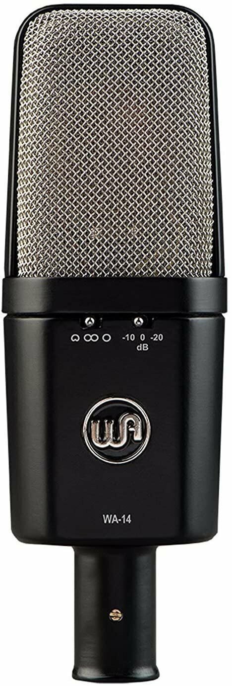 Warm Audio WA-14 Large Diaphragm Condenser Microphone, Black with silver grille