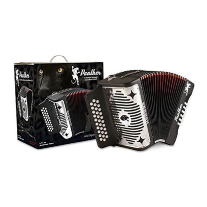 Hohner Panther G/C/F 3-Row Diatonic Accordion - Black