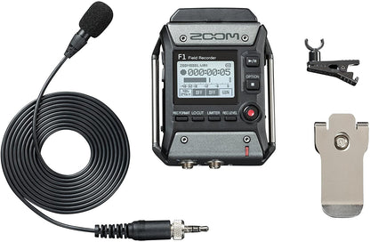 Zoom F1-LP Lavalier Body-Pack Recorder, Audio for Video Recorder, Records to SD Card, Battery Powered, Includes Lavalier Microphone