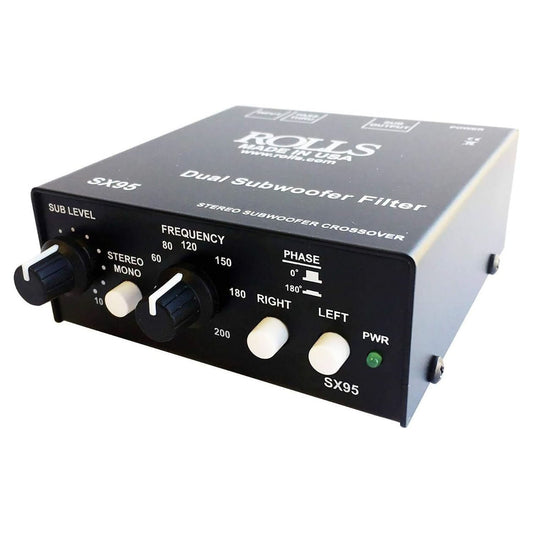 ROLLS SX95 Stereo Subwoofer Crossover/Filter, 12V Auxiliary Power Outlet